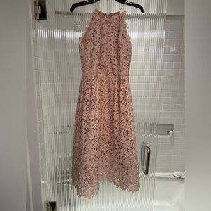 Anthropologie Lace Midi Dress - Blush
